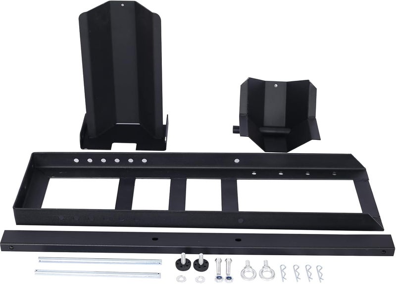 Donext Motorcycle Wheel Chock, 1800lbs Heavy-Duty Steel Stand for 15"-22" Wheels, Black Trailer Motorcycle Stand with Adjustable Holes, High-Grade Steel Trailer Stand - Image 2